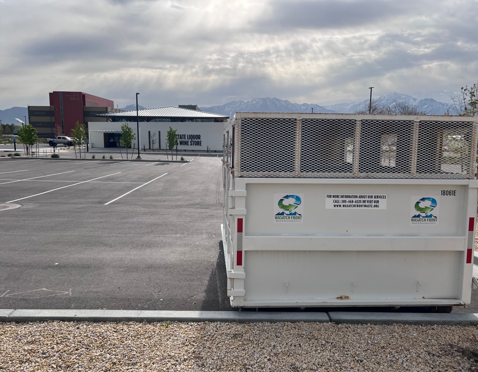 Taylorsville DABC glass drop-off bin