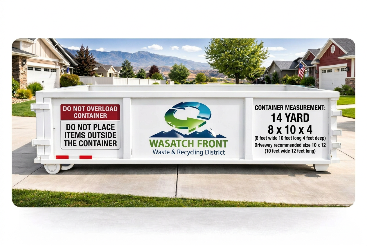 Seasonal container reservation trailer in a residential neighborhood